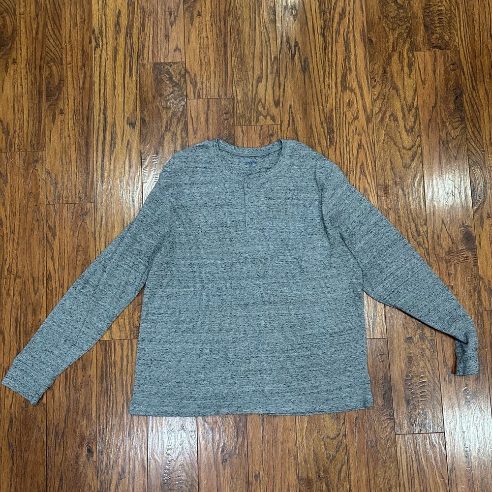 Old Navy Heather Gray Knit Long Sleeve Shirt